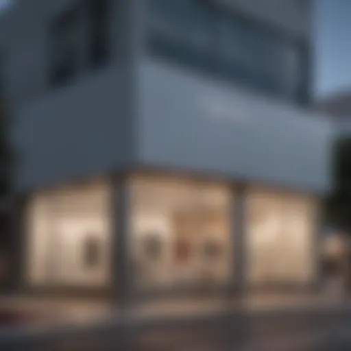 A chic storefront of Calvin Klein in Los Angeles, showcasing modern architectural design.