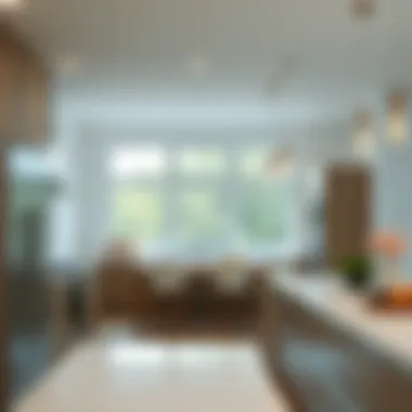 Open Layout Kitchen Emphasizing Natural Light Stylish kitchen with open layout and natural light