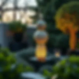 Elegant garden sculpture enhancing outdoor ambiance