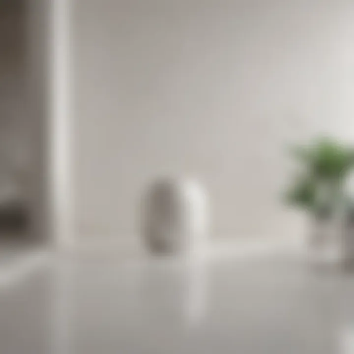 Minimalist Room Decor with Dirty White Color Paint Accents