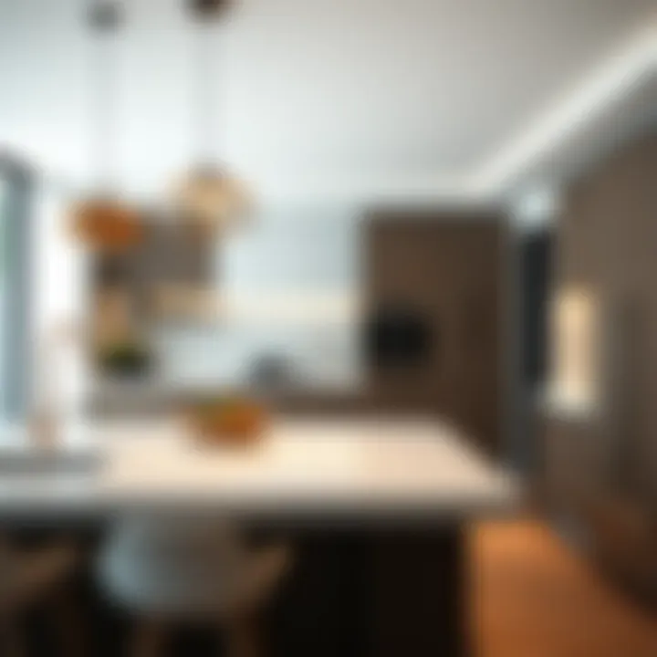 Contemporary kitchen with innovative design features