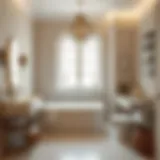 Neutral Elegance in Bathroom Design Elegant neutral bathroom with soft lighting