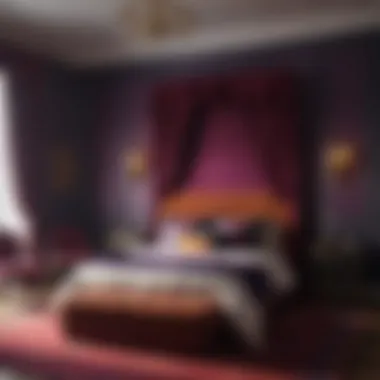 Rich Jewel Tones for Opulence Luxurious bedroom with deep jewel tones