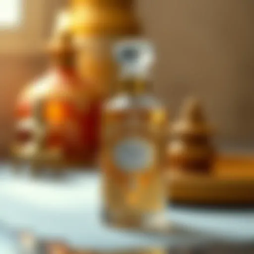 Artwork of a Luxurious Perfume Bottle An exquisite bottle of luxury perfume with intricate design