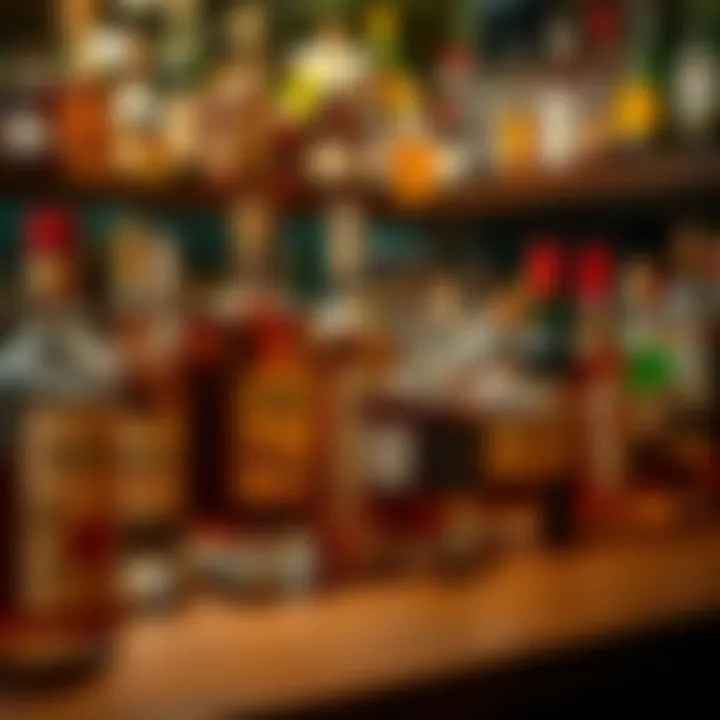 An Abundance of Rum Selections Bar setting showcasing various rum bottles