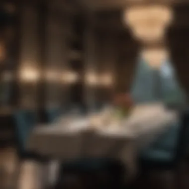 Elegant Dining Setting An elegant dining setting that captures the essence of fine dining ambiance.