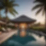 A lavish beachfront resort with infinity pool