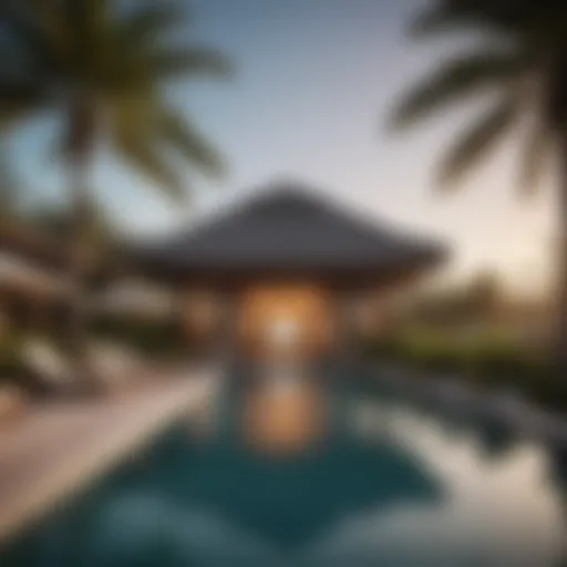 A lavish beachfront resort with infinity pool