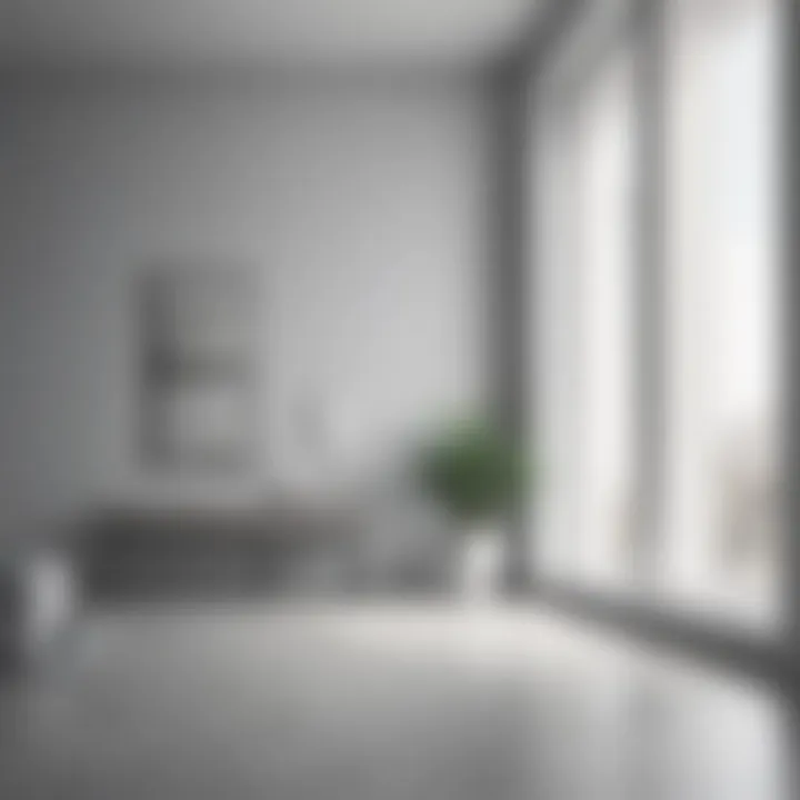 Minimalist interior with monochromatic color palette