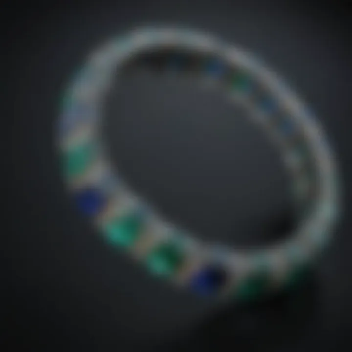 Luxurious Sapphire and Emerald Bracelet