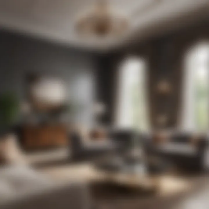 Luxurious living room with elegant furniture arrangement