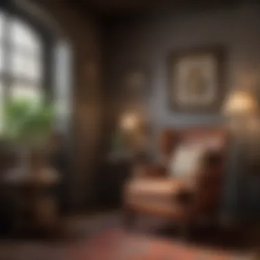 Cozy Reading Nook in Traditional Setting Cozy reading nook with classic armchair