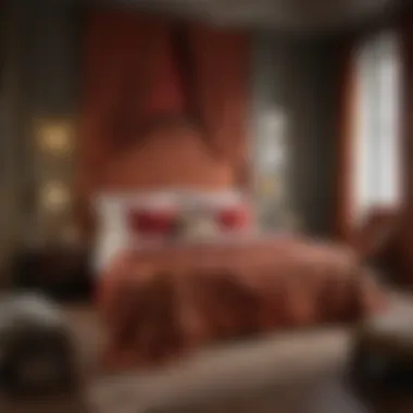 Luxurious Textiles in Traditional Bedroom Luxurious textiles and rich color palette in bedroom
