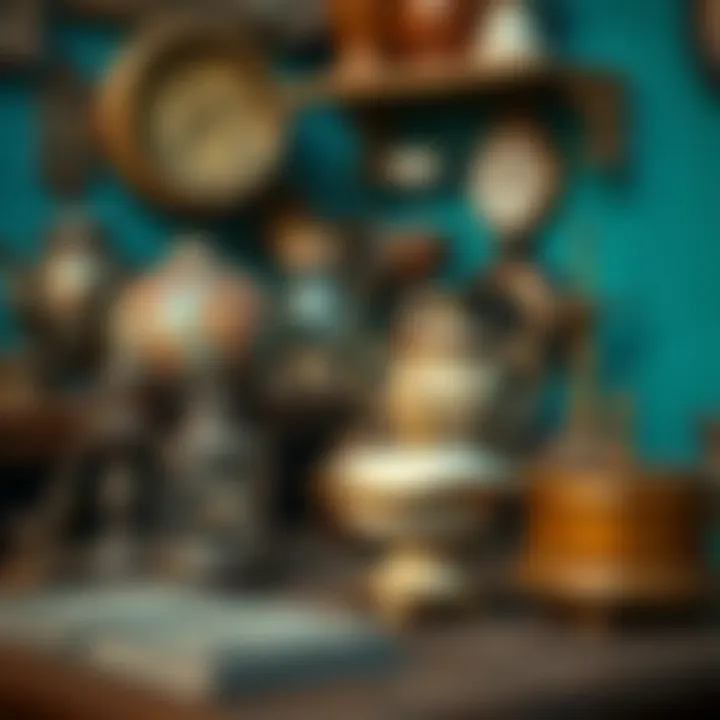 Diverse Collection of Antiques Collection of unique antique items showcasing diversity