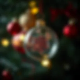 Artisan crafted glass ornament reflecting light