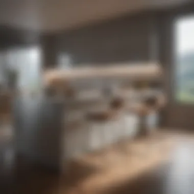 Sleek and modern kitchen island seating