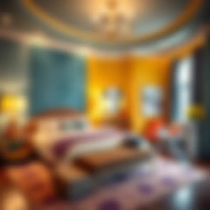 Creating Bold Statements in Bedroom Interiors Bold statement bedroom featuring vibrant colors and unique decor