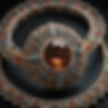 A close-up of intricate vintage jewelry highlighting unique craftsmanship.
