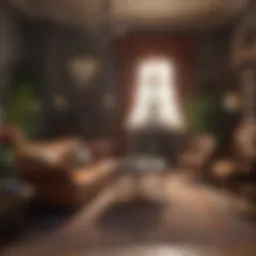 Elegant vintage living room featuring antique furniture and decor