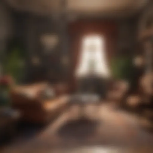Elegant vintage living room featuring antique furniture and decor