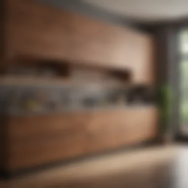 Elegant Wood Finish Kitchen Wall Cabinet Design Luxurious kitchen wall cabinet design with elegant wood finish