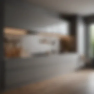 Innovative kitchen wall cabinet design with sleek lines