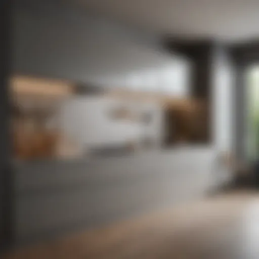 Innovative kitchen wall cabinet design with sleek lines