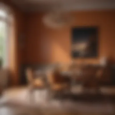 Color palette showcasing various warm shades for dining spaces