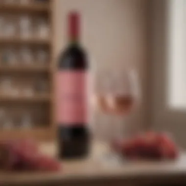 Pairing Wine with West Elm Pink Wine Glasses A collection of wine bottles paired with West Elm pink wine glasses, showcasing wine selection.