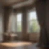 Elegant drapery enhancing a recessed window