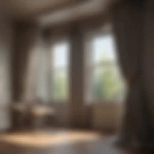 Elegant drapery enhancing a recessed window