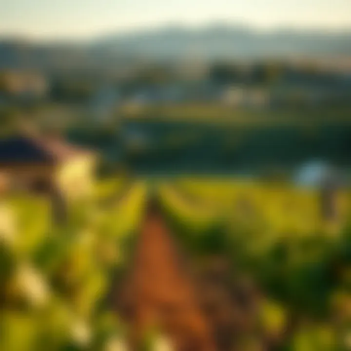 Picturesque Vineyard Landscape A picturesque vineyard landscape surrounding downtown Sonoma