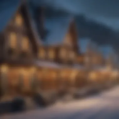 The Allure of a Winter Village Charming winter village adorned with festive decorations