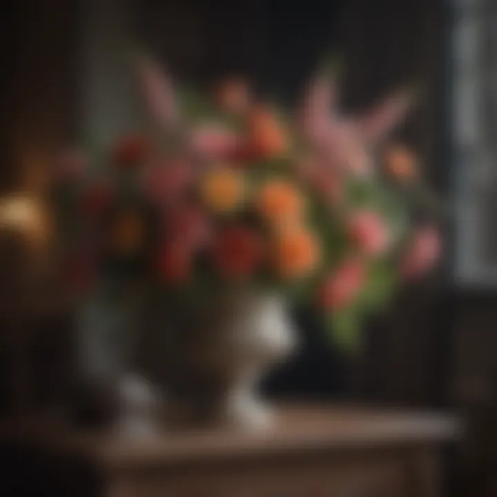 Exquisite Blooms in Vintage Urn