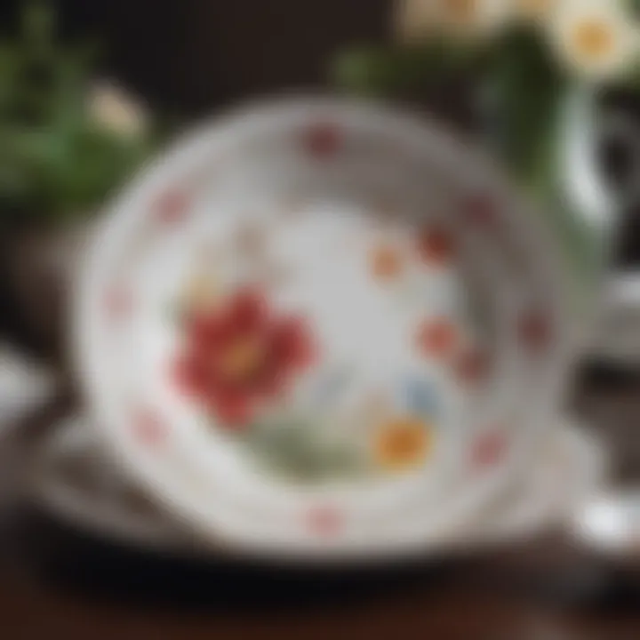 Exquisite China Plate with Floral Motif