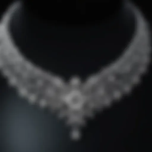 Exquisite Diamond Necklace on Black Velvet