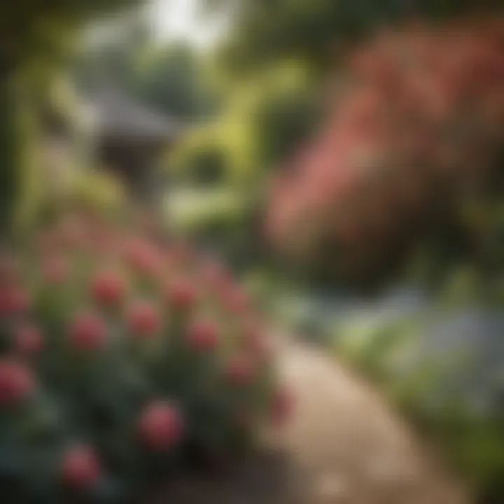 Seasonal Blooms in English Garden