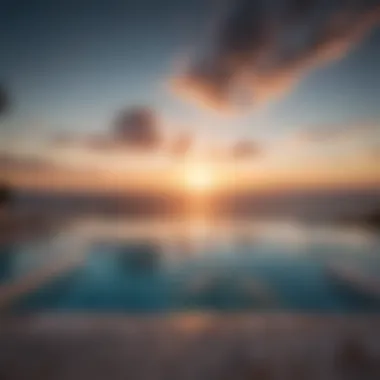 Exquisite Infinity Pool Overlooking Ocean Sunset