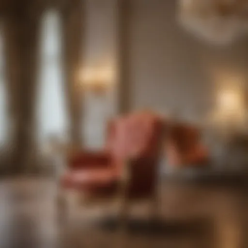 Elegant luxury chair in opulent setting