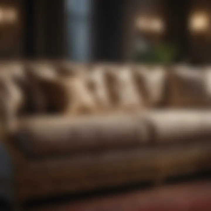 Luxurious sofa with intricate details