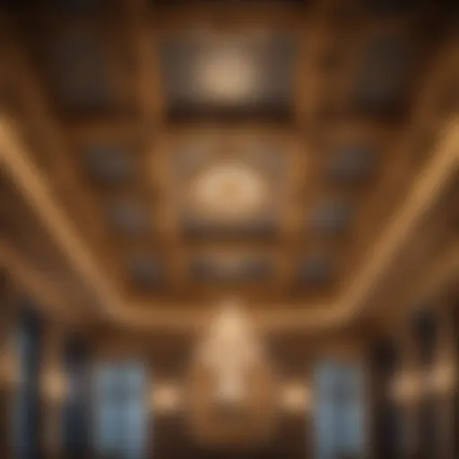 Luxurious false ceiling design with intricate patterns