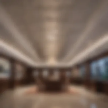 Innovative False Ceiling Design in Elegant Office Space Elegant office space showcasing innovative false ceiling design