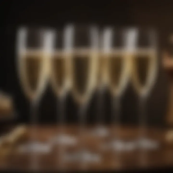 Exquisite Champagne Flutes Filled with Fine Bubbly