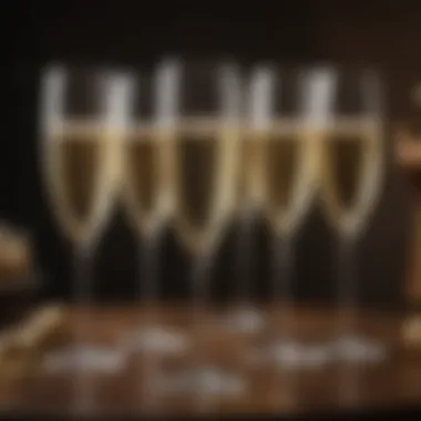 Savoring the Bubbly in Fine Glassware Exquisite Champagne Flutes Filled with Fine Bubbly