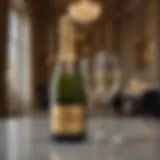 Luxurious Champagne Bottles Displayed in Opulent Setting