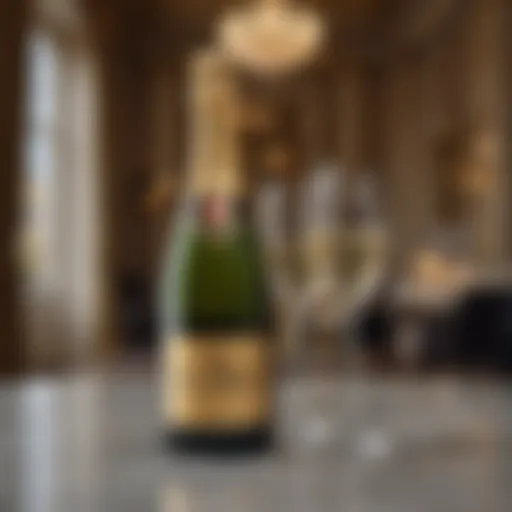 Luxurious Champagne Bottles Displayed in Opulent Setting