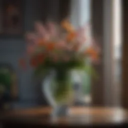 Floral Harmony in Glass Vase