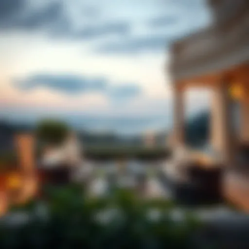 Elegant Outdoor Seating Luxurious outdoor seating arrangement