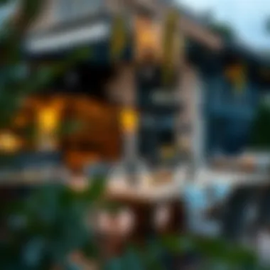 Sophisticated outdoor dining setup