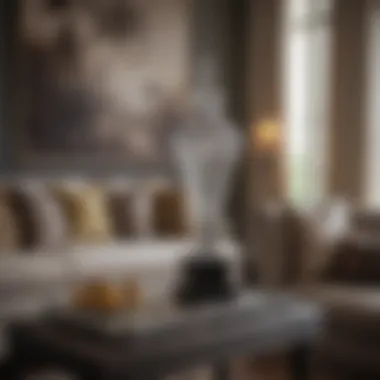 Chic decorative accents adding charm to the front sitting room